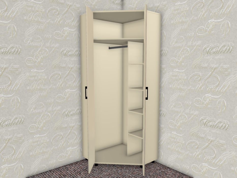 Угловые шкафы, Модульная система Грейс Шкаф ШК-5016  Серый Кашемир