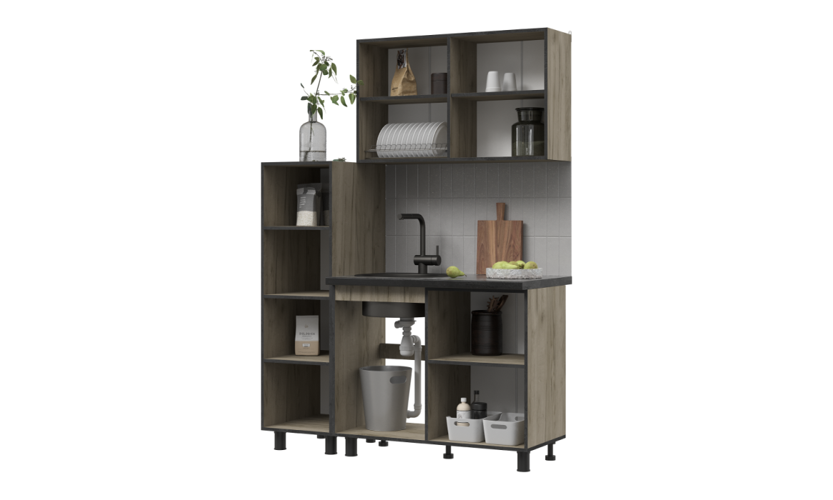 Кухонные гарнитуры, Кухня Эдинбург с пеналом ЛДСП 1.4