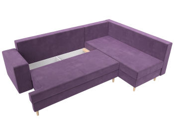 Диван угловой Сильвана правый угол, микровельвет