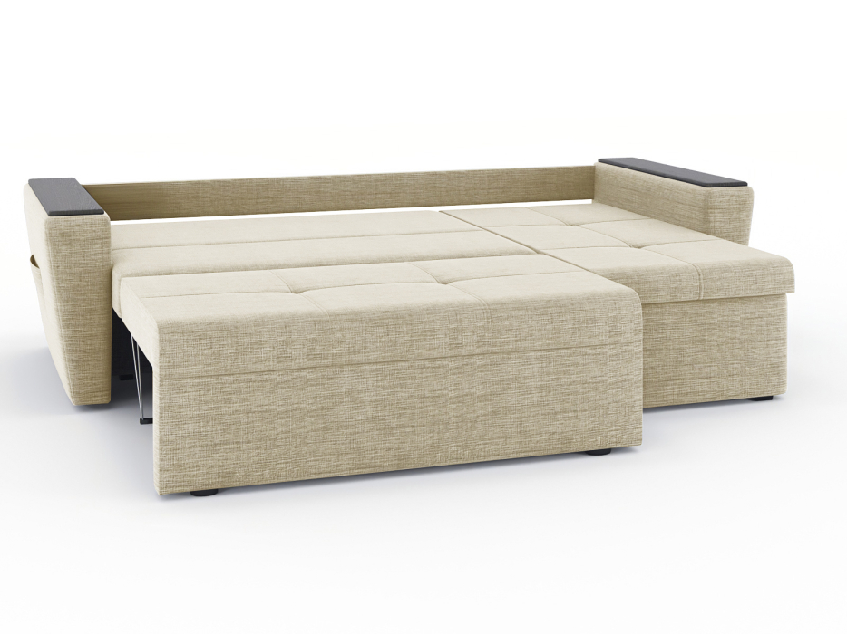 Диваны угловые в гостиную, Диван-кровать угловой Дубай Майами еврокнижка трехсекционная, рогожка Люкс