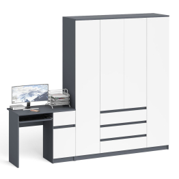 Стол компьютерный МС-1 правый и шкаф МШ1600 Мори