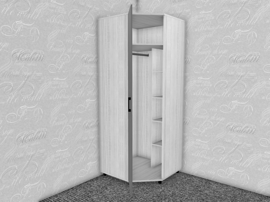 Угловые шкафы, Модульная система Грейс Шкаф ШК-5011  Ясень Асахи