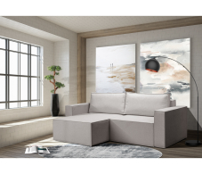 Диваны угловые в гостиную, Диван угловой Чикаго со спальным местом, микровелюр