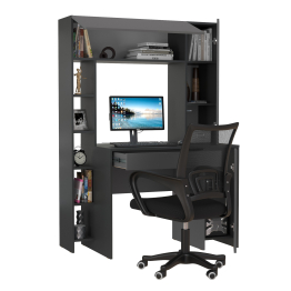 Комплект из компьютерного стола Комфорт 12.71 и черного кресла 103