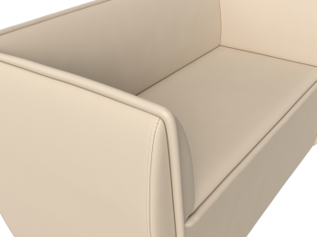 Прямой диван Бергамо 2-х местный, экокожа