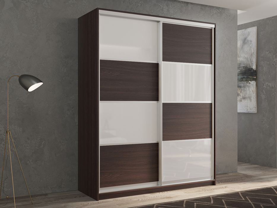 Шкафы-купе 2-х дверные, Шкаф-купе 2х дверный Кааппи 14 140х45