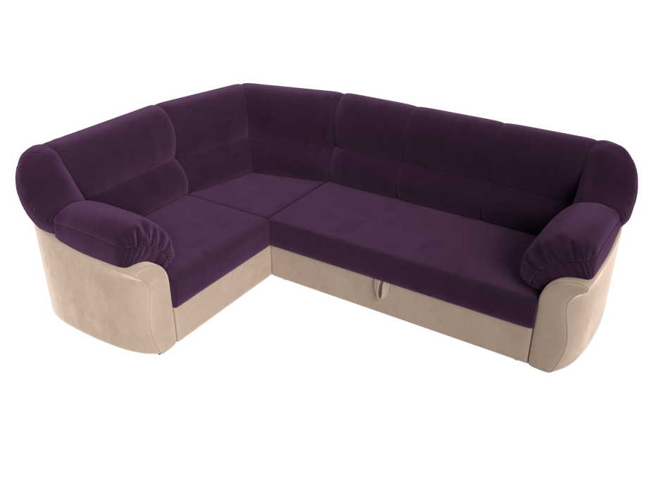 Диваны угловые в гостиную, Диван угловой Карнелла левый угол, велюр