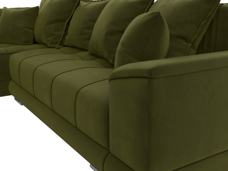 Диваны угловые в гостиную, Угловой диван НордСтар левый угол, микровельвет