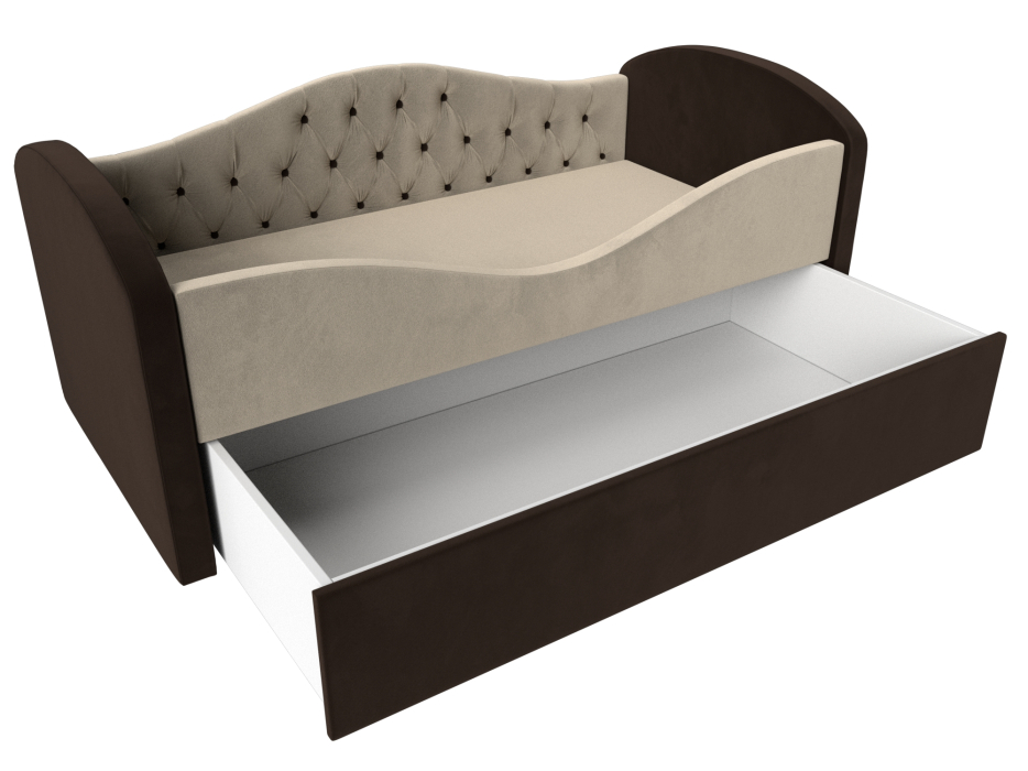 Кровати одноярусные, Детская кровать Сказка Люкс, микровельвет