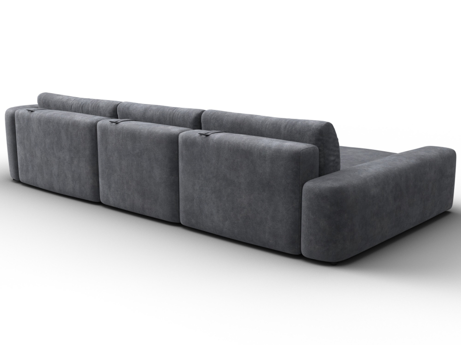 Диваны угловые в гостиную, Диван угловой Лига-066 НПБ Лонг угол левый, велюр BRUT