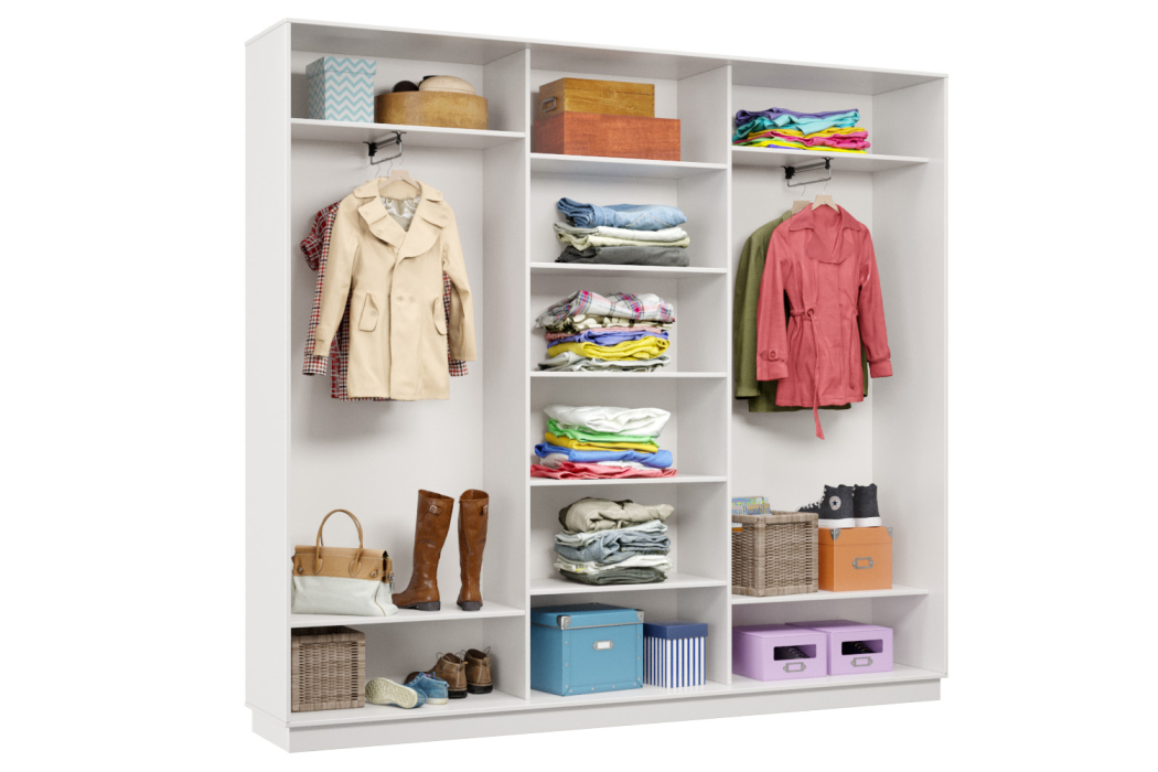 Шкафы-купе 3-х дверные, Шкаф-купе Премьер Лайт 55 (02;01;02) трехдверный