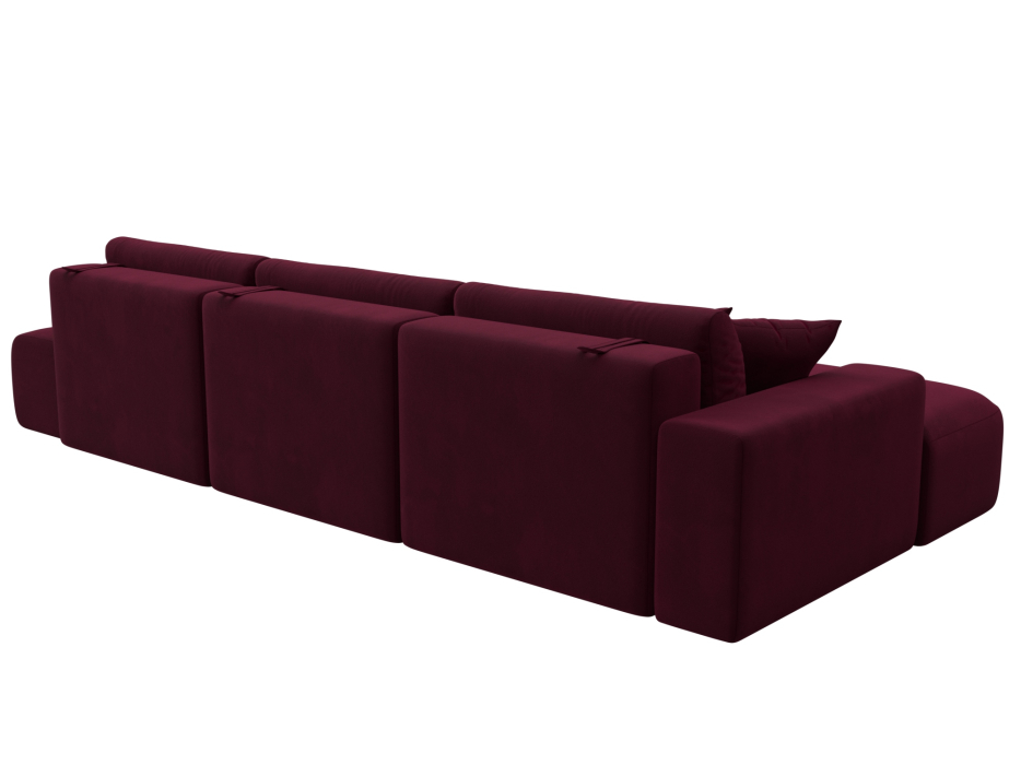 Диваны угловые в гостиную, Диван угловой Лига-036 Модерн Лонг левый угол, микровельвет