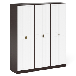 Три широких шкафа с дверками в прихожую П-6 МДФ фрезеровка прованс