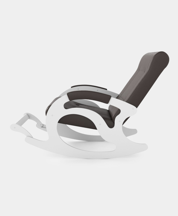 Кресла-качалки, Кресло-качалка Тироль - БЕЛЫЕ экокожа