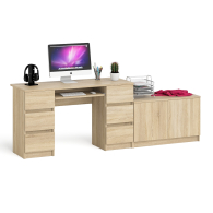 Прямые компьютерные столы, Двухтумбовый компьютерный стол Мори МС-2 с широкой тумбой на 900