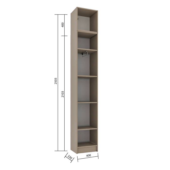 Прихожие, Прихожая Голд Бостон пенал  с антресолью