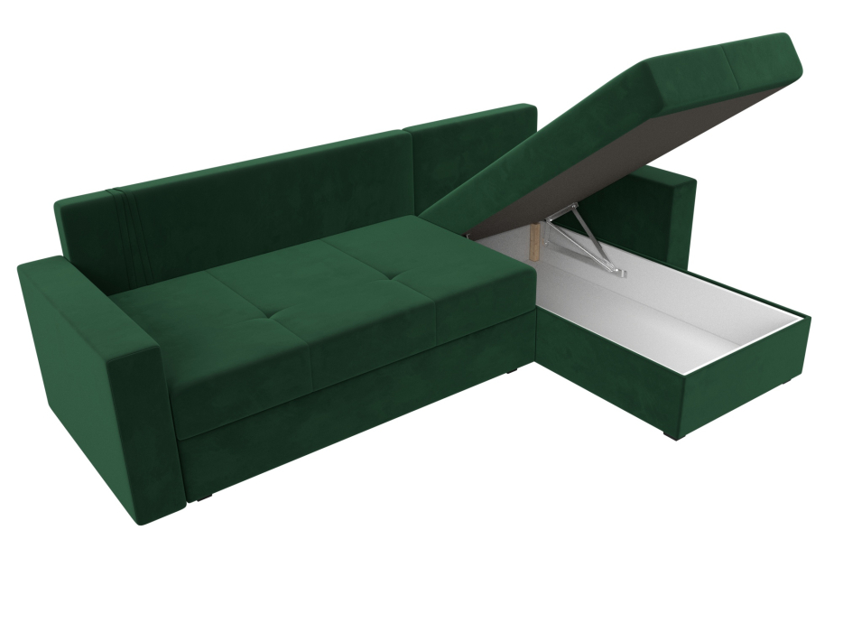 Диваны угловые в гостиную, Диван угловой Верона Лайт правый угол, велюр