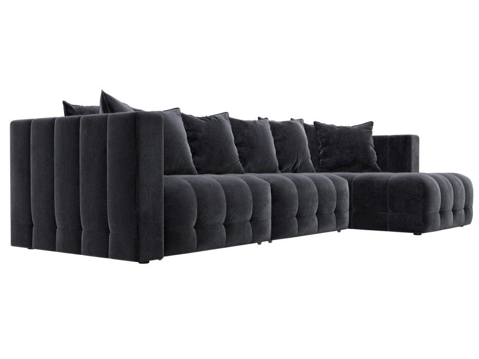 Диваны еврокнижки, Диван угловой Лига-052 НПБ Лонг угол универсальный, велюр TOWER