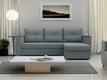 Угловой диван Атланта правый угол, рогожка Амур