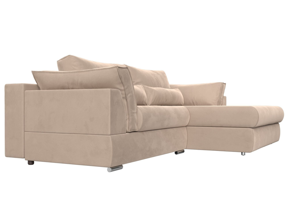 Диваны угловые в гостиную, Угловой диван Пекин угол правый, велюр