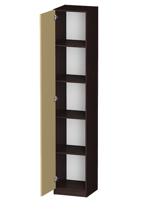 Шкафы одностворчатые, Распашной шкаф Лайф с полками 40*40*215 Венге