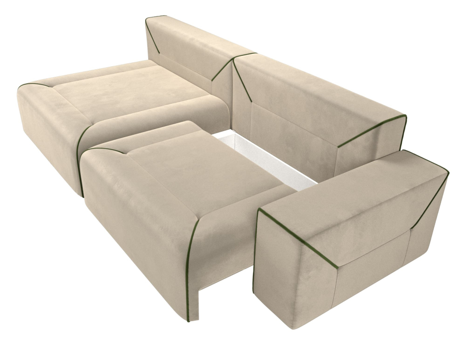 Диваны угловые в гостиную, Диван угловой Кёльн, микровельвет, левый угол