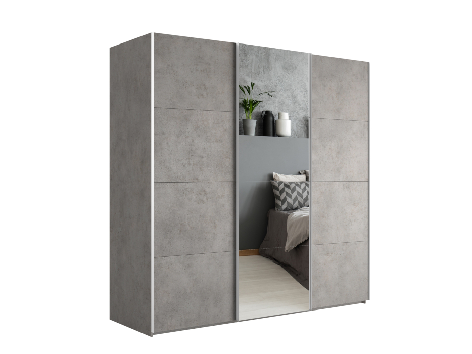 Шкафы-купе 3-х дверные, Шкаф-купе Эста ДСП+Зеркало+ДСП 300х66х240