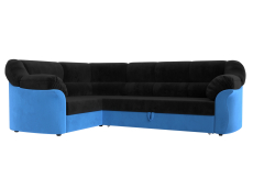 Диваны угловые в гостиную, Диван угловой Карнелла левый угол, велюр