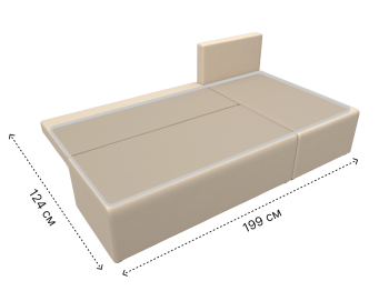 Угловой диван Поло правый угол, экокожа