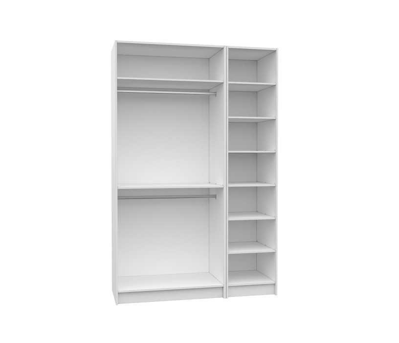 Шкафы распашные, Шкаф 3-х дверный с фасадом МДФ/Зеркало Оскар (компл.6)