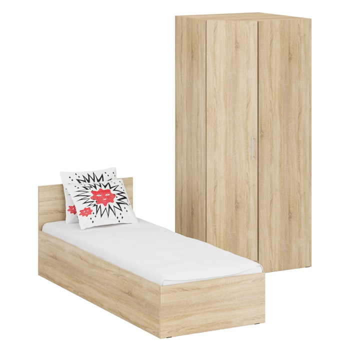 Спальные гарнитуры, Кровать односпальная 800 с угловым шкафом Стандарт