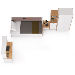 Мебель для большой молодёжной комнаты Вуди компоновка № 39