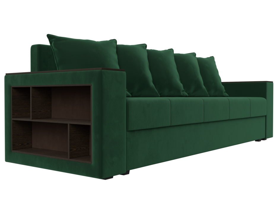 Диваны прямые, Диван прямой Дубай Лайт полки слева, велюр