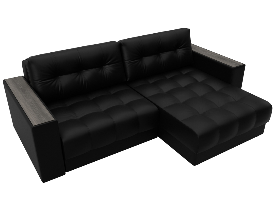 Дизайнерские диваны для гостиной, Диван угловой с декором Лига-049 НПБ, экокожа GRIFON