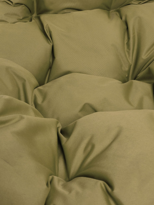 Подвесные кресла, Подвесное кресло КАПЛЯ ЛЮКС белая стойка двуцветное с ротангом