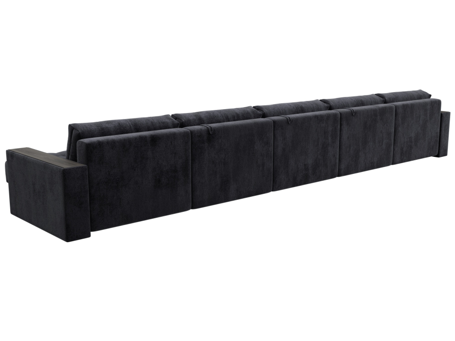 Диваны еврокнижки, Диван П-образный с декором Лига-049 НПБ Мегалонг, велюр TOWER