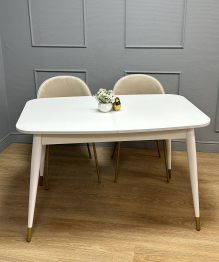 Стол Kenner 1300K раздвижной, стекло сатин