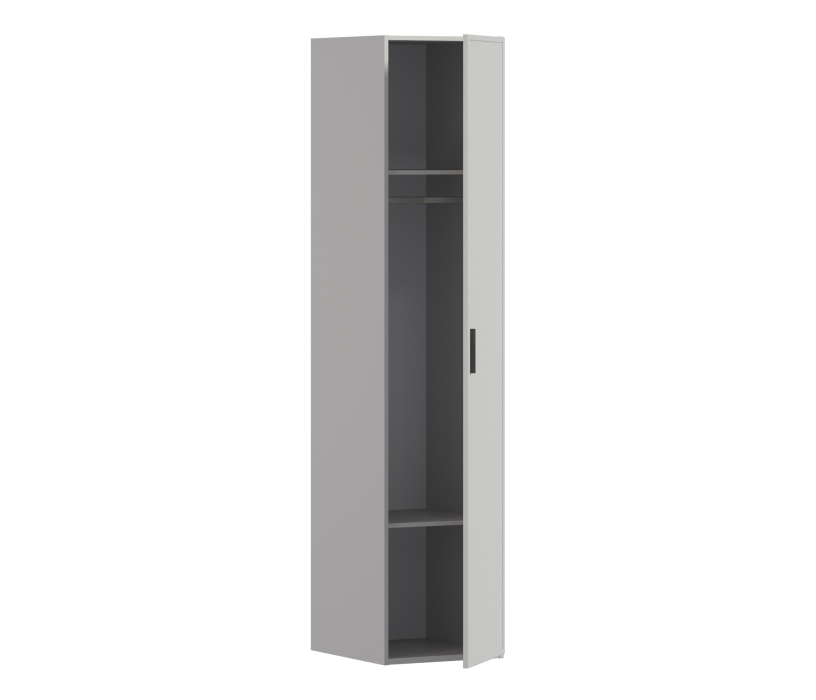 Шкафы распашные, Шкаф 1 дверный Милан СБ-3262 Серый/МДФ Светло серый