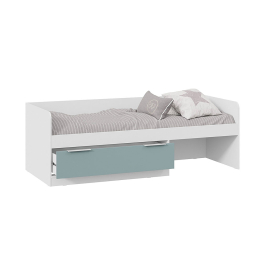 Кровать комбинированная Марли (800) Тип 1, белый, серо-голубой