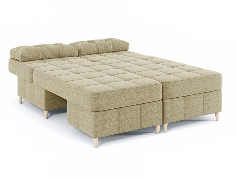 Диваны угловые в гостиную, Диван-кровать угловой Оливер Люкс 2 еврокнижка-трансформер, рогожка