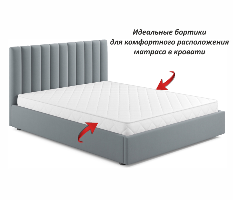 Двуспальные, Мягкая кровать Olivia 1600 подъемная с матрасом АСТРА