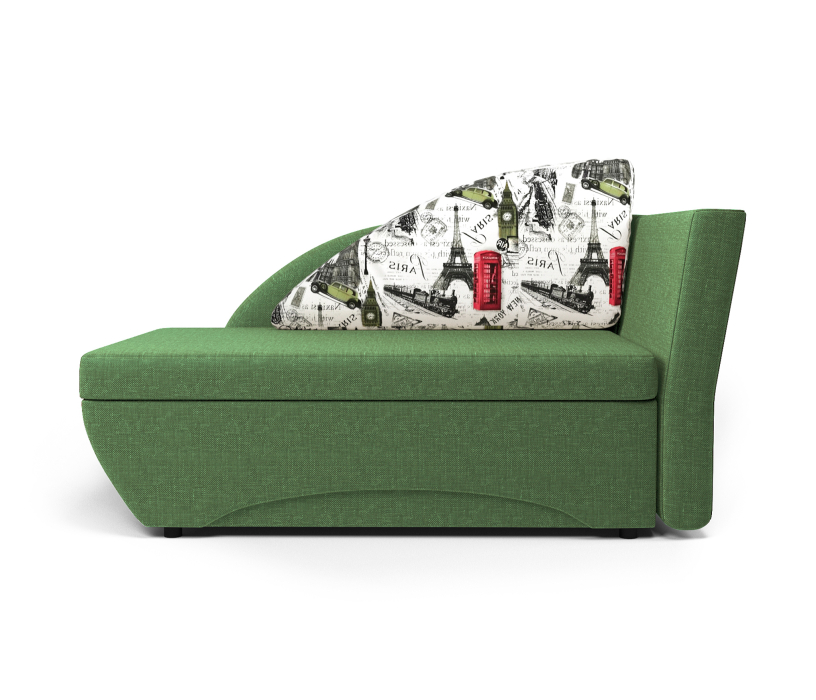 Диваны прямые кухонные, Кушетка Трио, правый рогожка/велюр