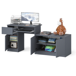 Компьютерный стол ящик и дверка Мори МС-1 левый с широкой тумбой 900