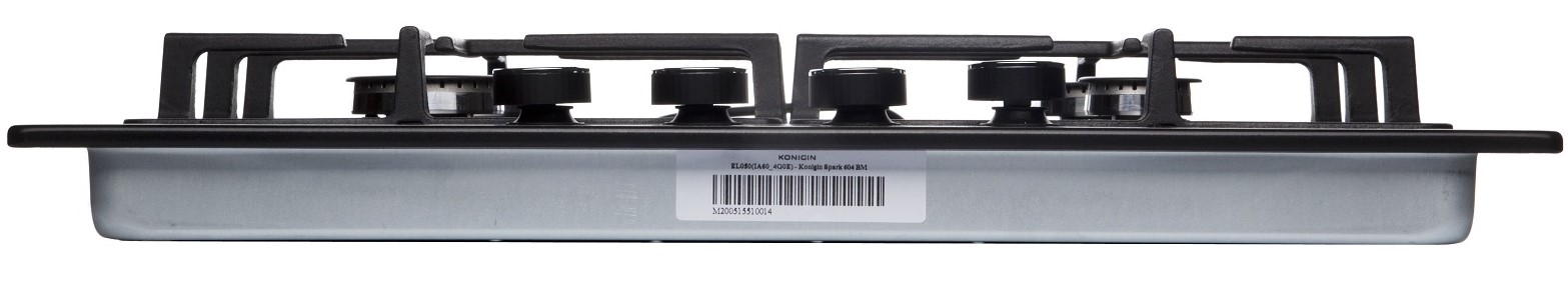 Встраиваемые варочные панели, Газовая варочная панель Konigin Spark 604 BK