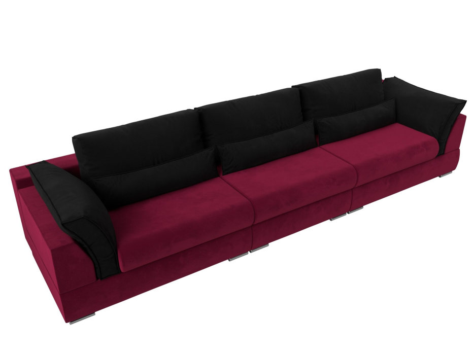 Диваны с ящиком для белья, Прямой диван Пекин Long, микровельвет