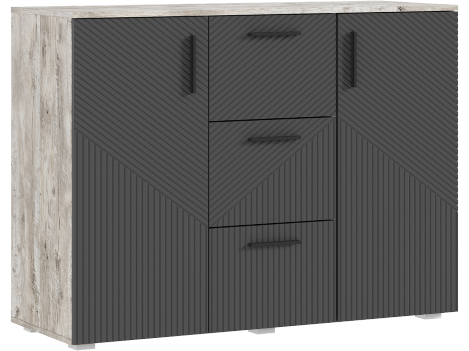 Комоды, Комод Сильвия 1200 3 ящика/2 двери