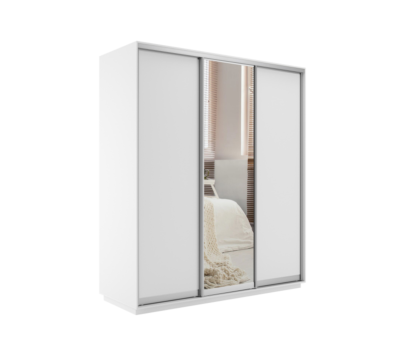 Шкафы-купе, Шкаф-купе Экспресс Медиум (1 зеркало) трио 2400 x 2400 x 600