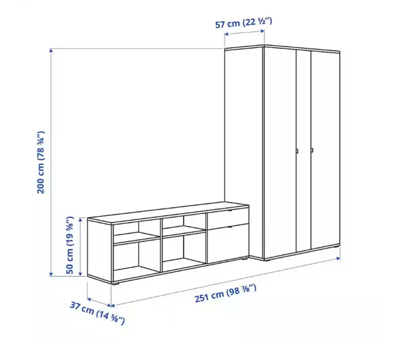 Стенки для гостиной, Стенка Вихалс-4 Икеа (IKEA)