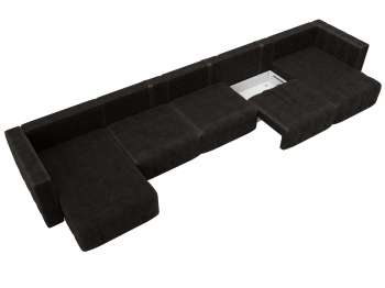 Диван П-образный Лига-052 НПБ МегаЛонг, велюр BRUT