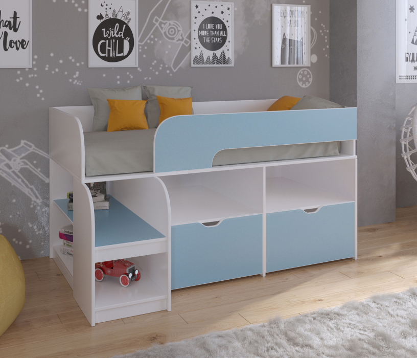 Кровати-чердаки, Кровать-чердак Астра 9 V6 Белый
